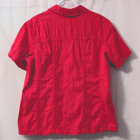 Hot Pink Cotton Ginny Blouse Size Large y2k vintage - Picture 2 of 4